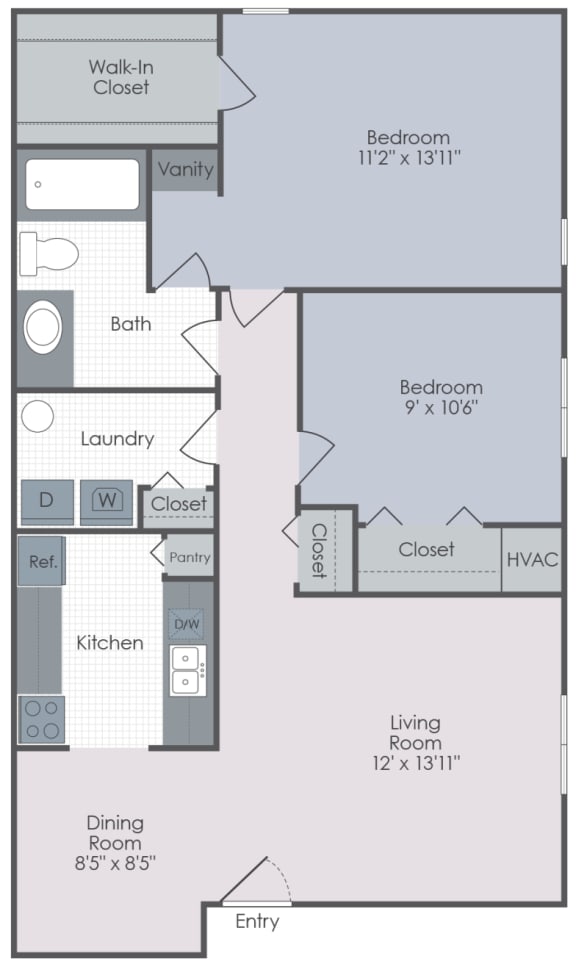 Floor Plans of Greyberry Apartments in Wayne, MI